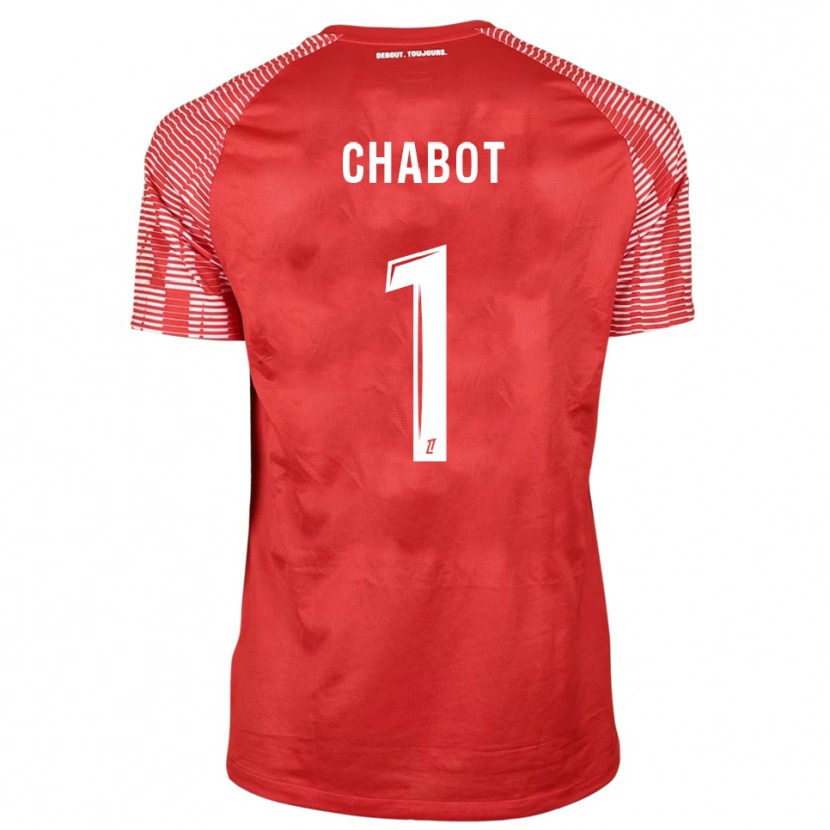 Danxen Kinderen Max-Edgar Chabot #1 Rood Wit Keepersshirt 2025/26 T-Shirt