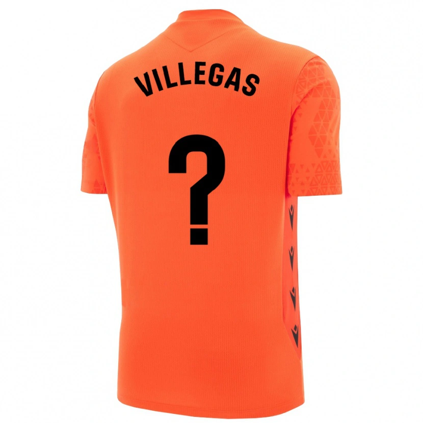 Danxen Kinderen Sergio Villegas #0 Oranje Zwart Keepersshirt 2025/26 T-Shirt