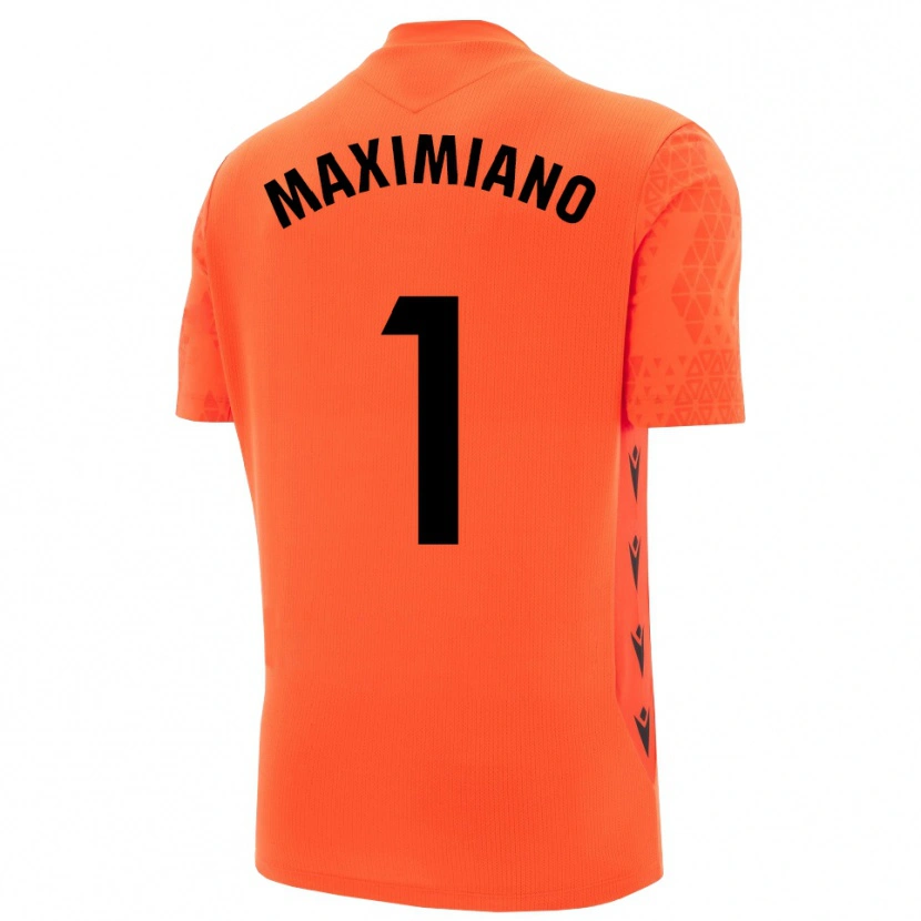 Danxen Kinderen Luís Maximiano #1 Oranje Zwart Keepersshirt 2025/26 T-Shirt
