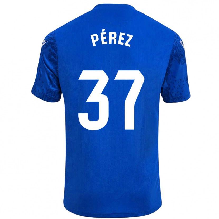 Danxen Kinderen David Pérez #37 Blauw Wit Keepersshirt 2025/26 T-Shirt