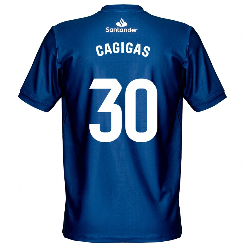 Danxen Kinderen Iván Cagigas #30 Koninklijk Blauw Wit Keepersshirt 2025/26 T-Shirt