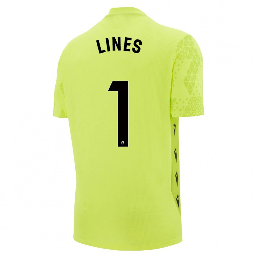 Danxen Kinderen Laura Inés Aguilar #1 Geel Groen Zwart Keepersshirt 2025/26 T-Shirt