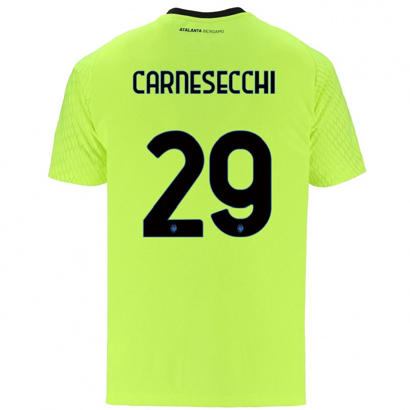 Danxen Kinderen Marco Carnesecchi #29 Geel Groen Rood Keepersshirt 2025/26 T-Shirt
