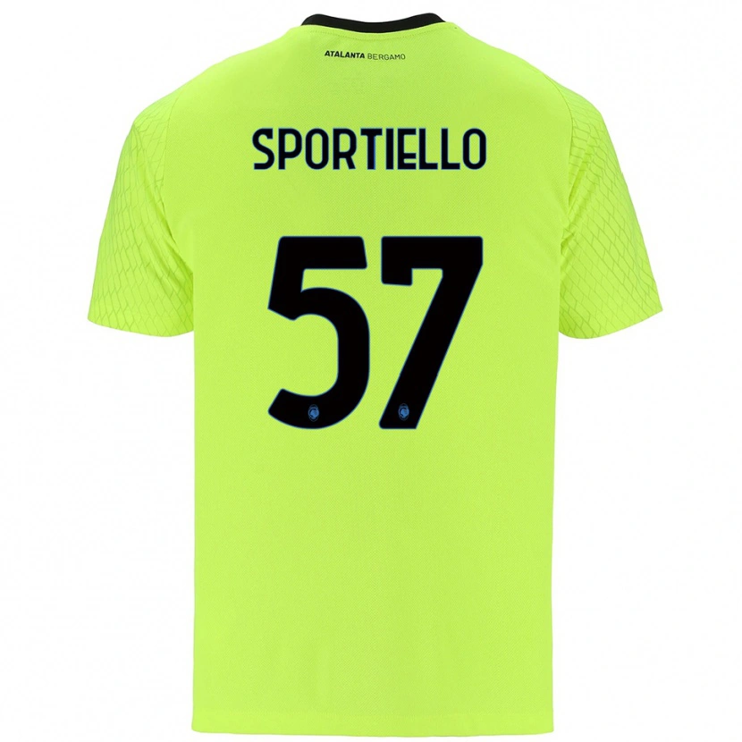 Danxen Kinderen Marco Sportiello #57 Geel Groen Rood Keepersshirt 2025/26 T-Shirt