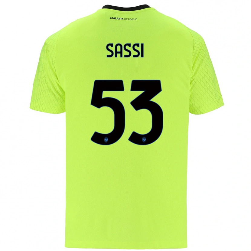 Danxen Kinderen Jacopo Sassi #53 Geel Groen Rood Keepersshirt 2025/26 T-Shirt