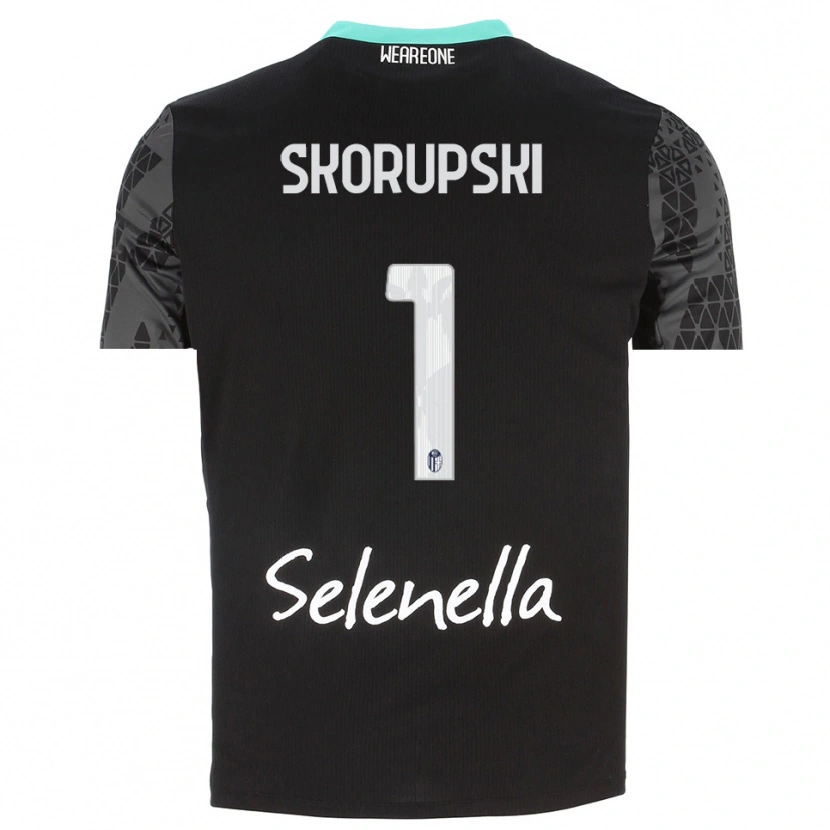 Danxen Kinderen Lukasz Skorupski #1 Grijs Zwart Wit Keepersshirt 2025/26 T-Shirt