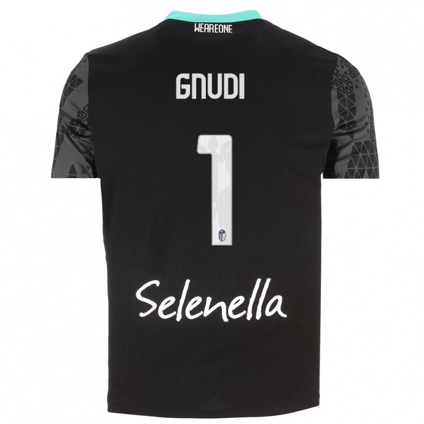 Danxen Kinderen Riccardo Gnudi #1 Grijs Zwart Wit Keepersshirt 2025/26 T-Shirt