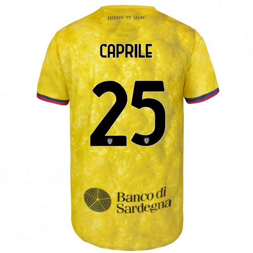 Danxen Kinderen Elia Caprile #25 Geel Zwart Keepersshirt 2025/26 T-Shirt