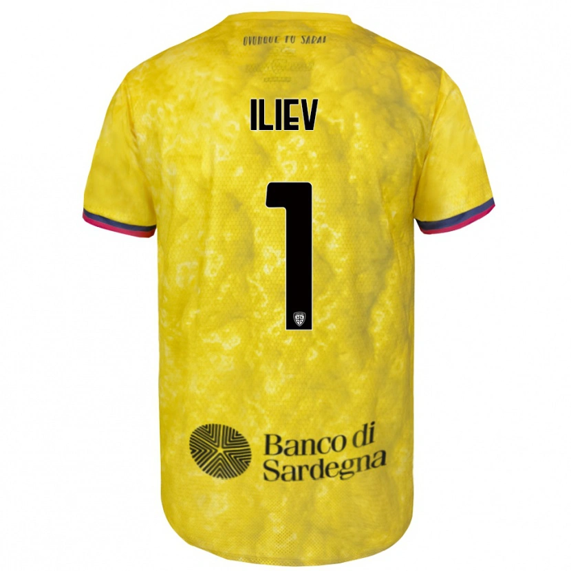 Danxen Kinderen Velizar-Iliya Iliev #1 Geel Zwart Keepersshirt 2025/26 T-Shirt