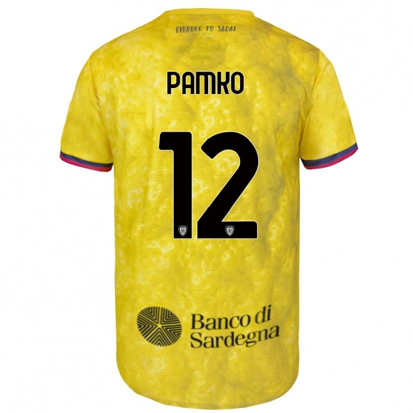 Danxen Kinderen Dmytro Panko #12 Geel Zwart Keepersshirt 2025/26 T-Shirt