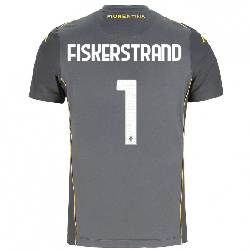 Danxen Kinderen Cecilie Fiskerstrand #1 Donkergrijs Geel Keepersshirt 2025/26 T-Shirt