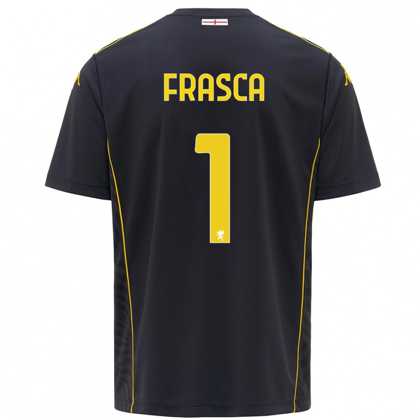 Danxen Kinderen Andrea Frasca #1 Zwart Geel Keepersshirt 2025/26 T-Shirt