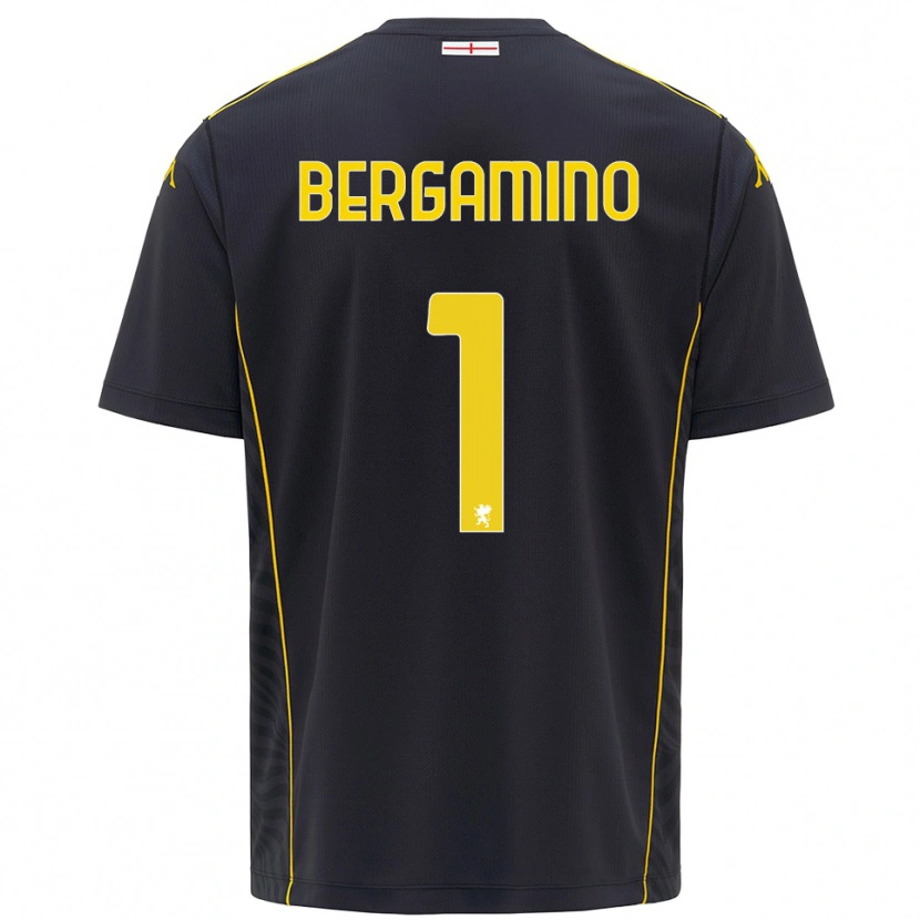 Danxen Kinderen Giovanni Bergamino #1 Zwart Geel Keepersshirt 2025/26 T-Shirt