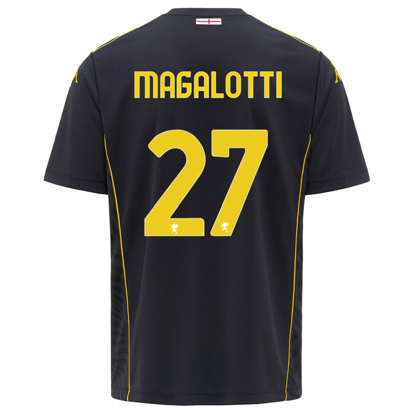 Danxen Kinderen Gabriele Magalotti #27 Zwart Geel Keepersshirt 2025/26 T-Shirt