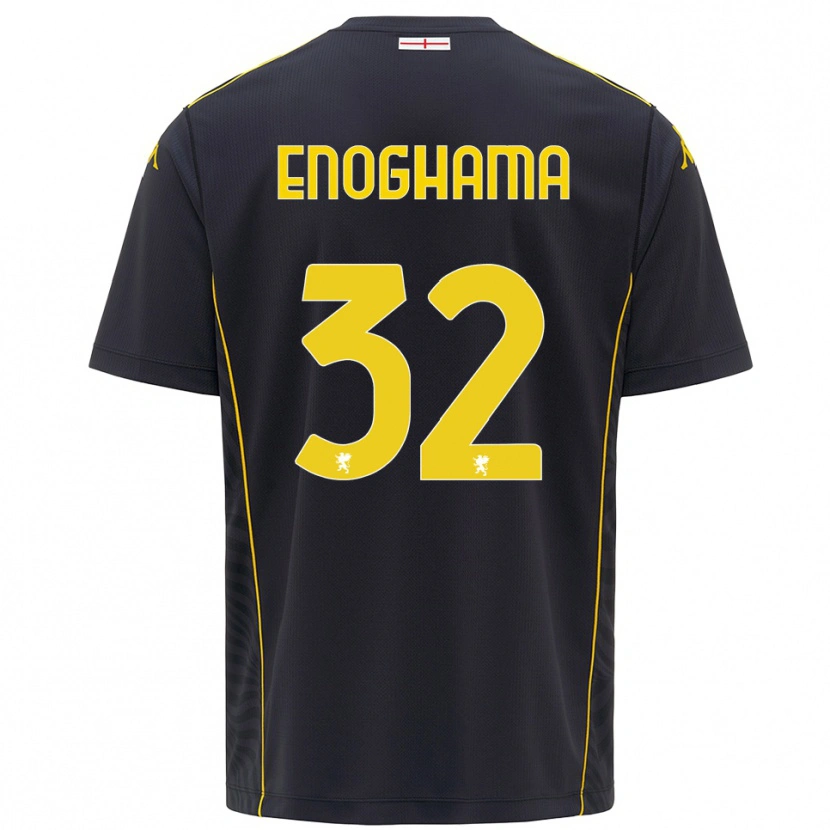 Danxen Kinderen Isaac Enoghama #32 Zwart Geel Keepersshirt 2025/26 T-Shirt