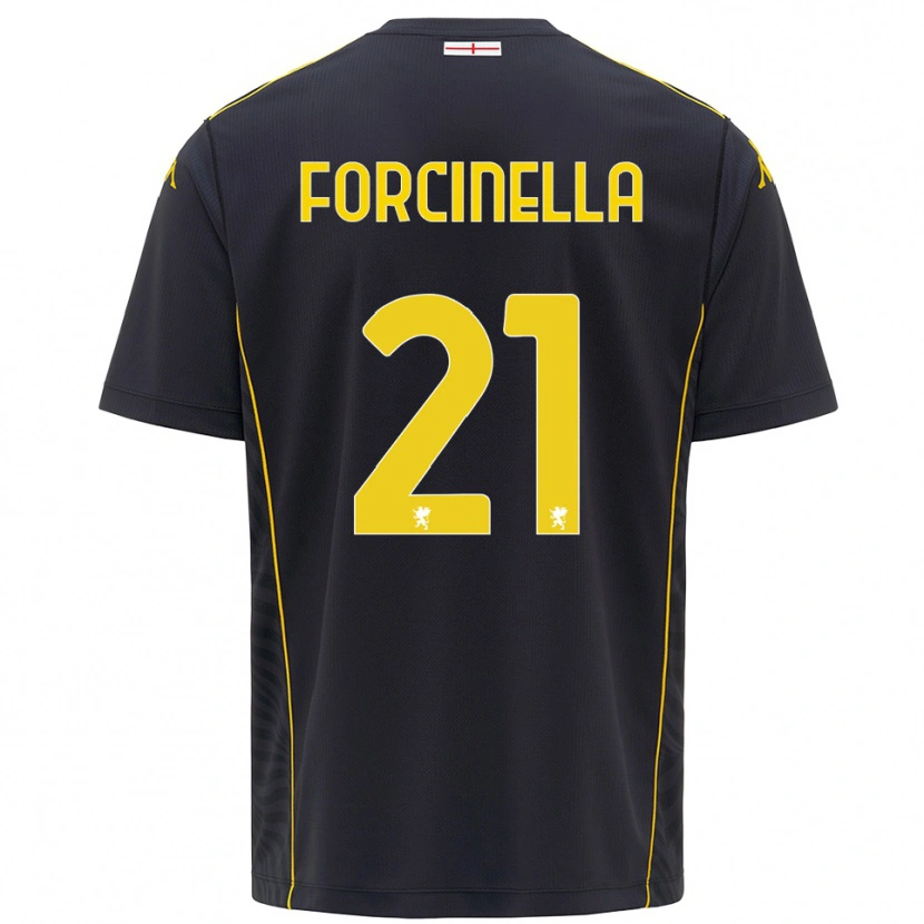 Danxen Kinderen Camilla Forcinella #21 Zwart Geel Keepersshirt 2025/26 T-Shirt