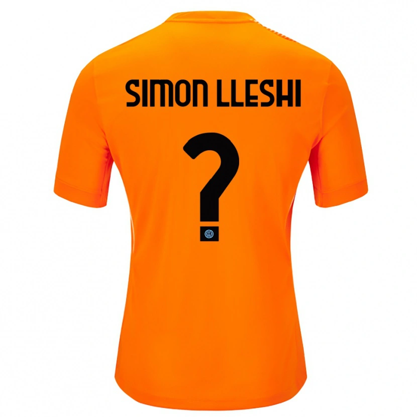 Danxen Kinderen Simon Lleshi #0 Licht Oranje Zwart Keepersshirt 2025/26 T-Shirt