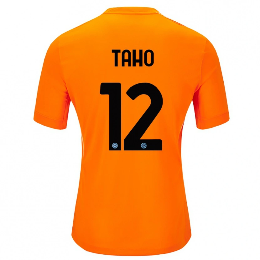 Danxen Kinderen Alain Taho #12 Licht Oranje Zwart Keepersshirt 2025/26 T-Shirt