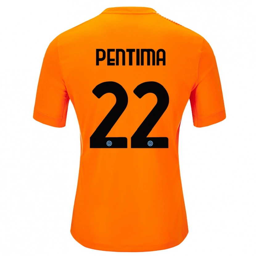 Danxen Kinderen Alessandro Pentima #22 Licht Oranje Zwart Keepersshirt 2025/26 T-Shirt