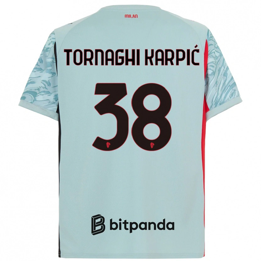 Danxen Kinderen Lavinia Tornaghi Karpić #38 Licht Blauw Rood Keepersshirt 2025/26 T-Shirt