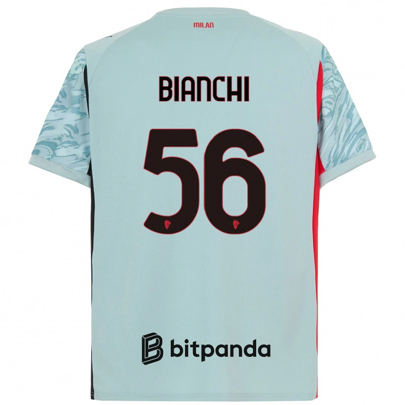 Danxen Kinderen Alessandro Bianchi #56 Licht Blauw Rood Keepersshirt 2025/26 T-Shirt