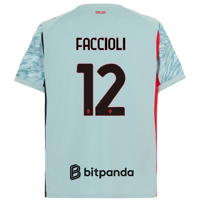 Danxen Kinderen Pietro Faccioli #12 Licht Blauw Rood Keepersshirt 2025/26 T-Shirt