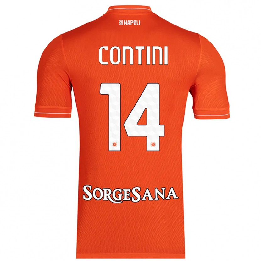 Danxen Kinderen Nikita Contini #14 Oranje Rood Wit Keepersshirt 2025/26 T-Shirt