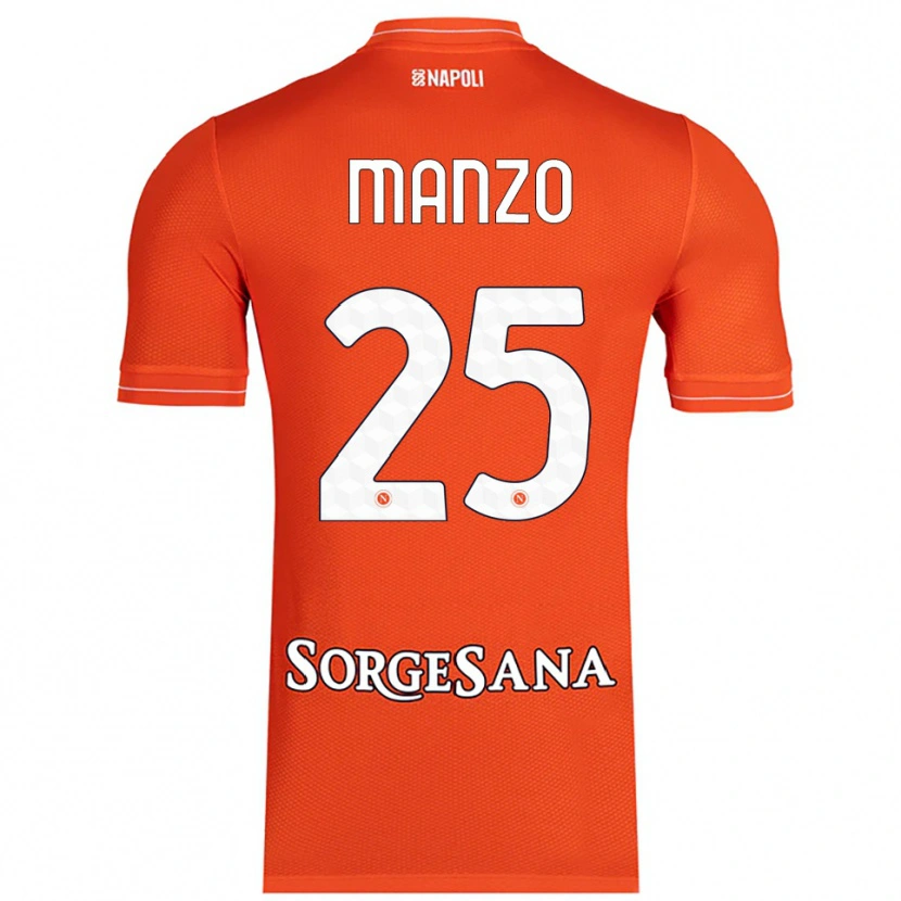 Danxen Kinderen Alessia Manzo #25 Oranje Rood Wit Keepersshirt 2025/26 T-Shirt