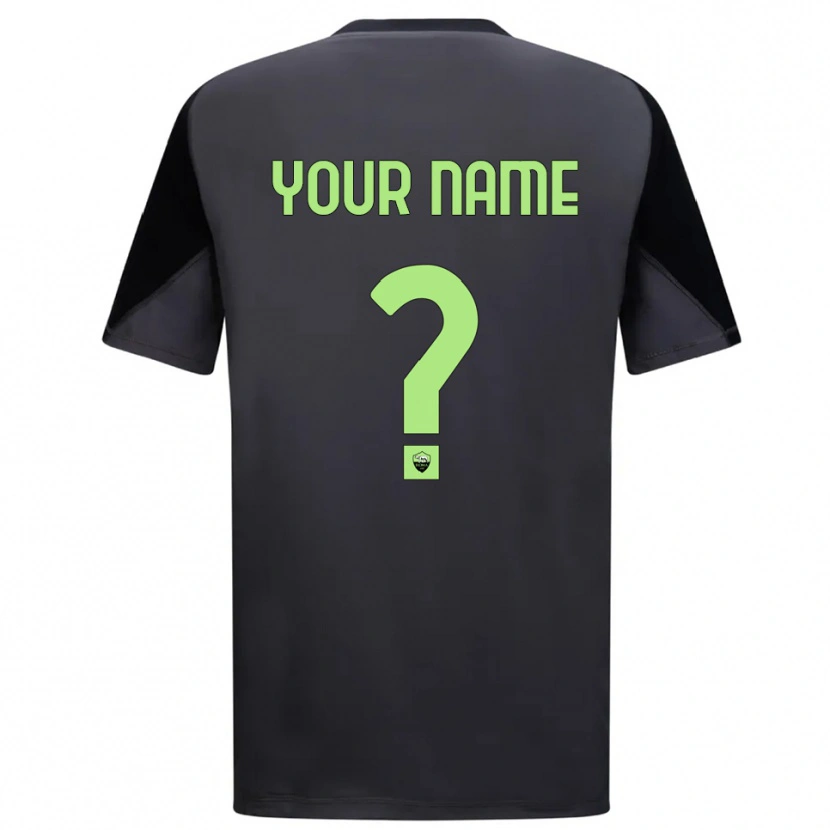 Danxen Kinderen AS Roma Zwart Licht Groen Keepersshirt 2025/26 T-Shirt