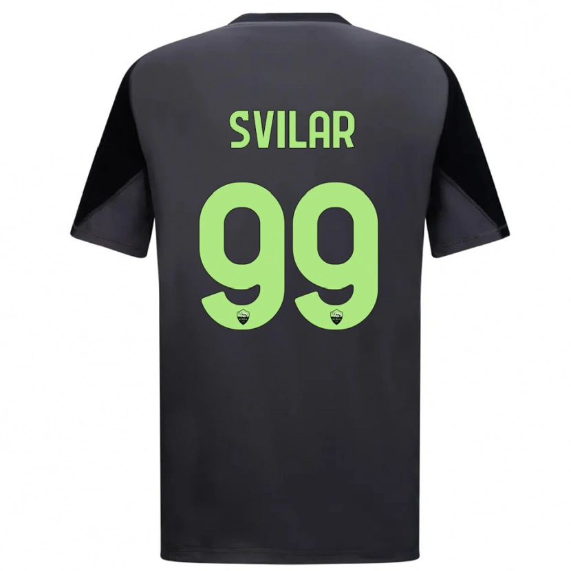 Danxen Kinderen Mile Svilar #99 Zwart Licht Groen Keepersshirt 2025/26 T-Shirt