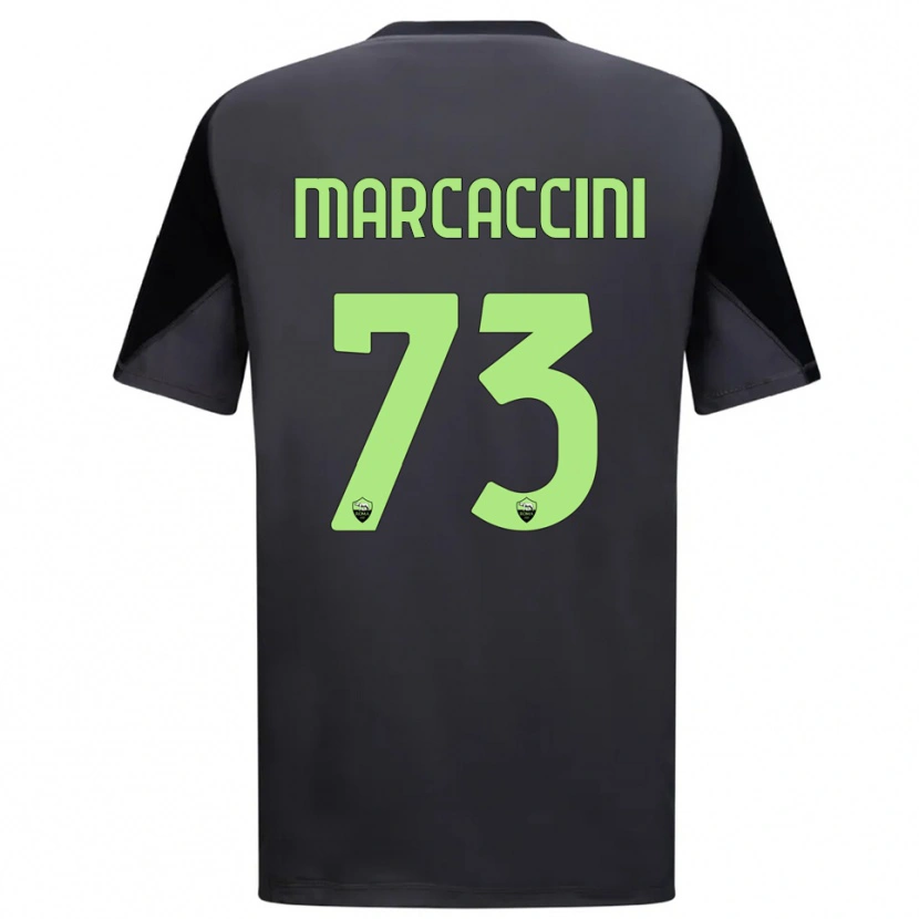 Danxen Kinderen Alessio Marcaccini #73 Zwart Licht Groen Keepersshirt 2025/26 T-Shirt
