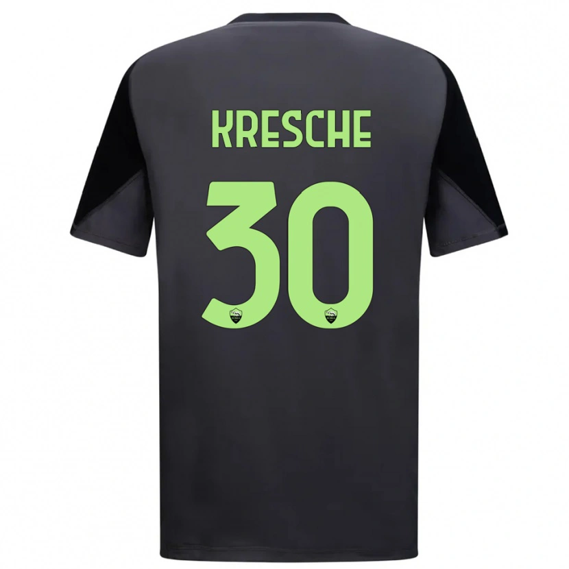 Danxen Kinderen Isabella Kresche #30 Zwart Licht Groen Keepersshirt 2025/26 T-Shirt