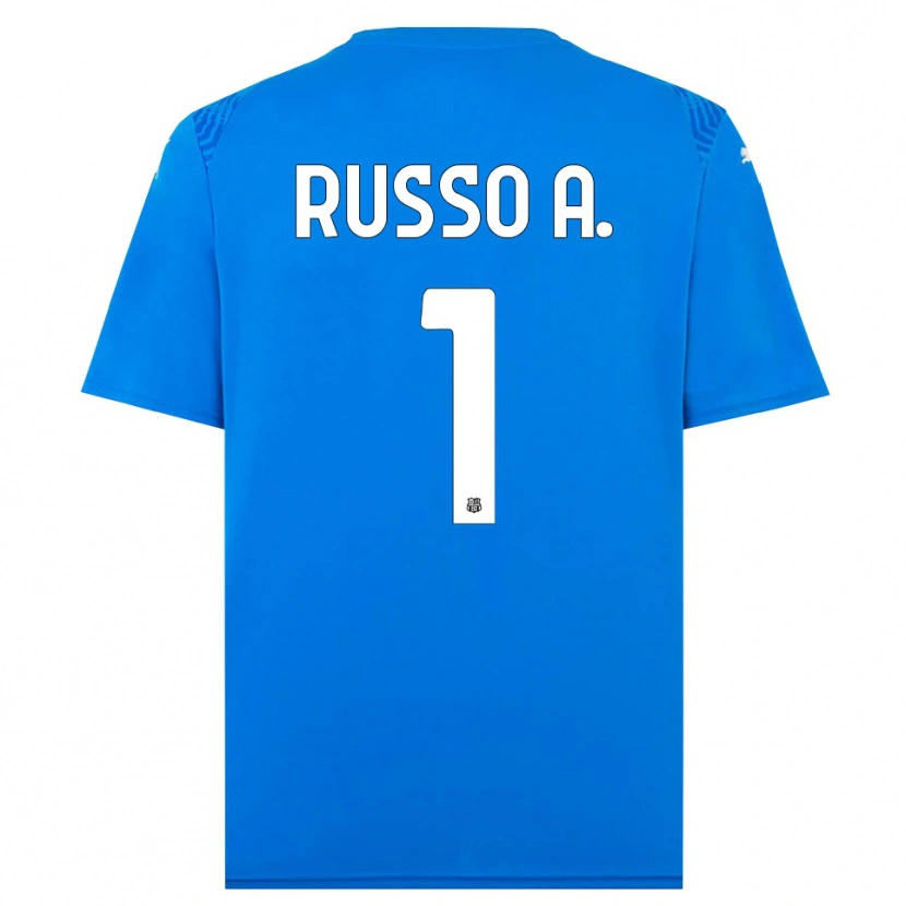 Danxen Kinderen Alessandro Russo #1 Blauw Wit Keepersshirt 2025/26 T-Shirt