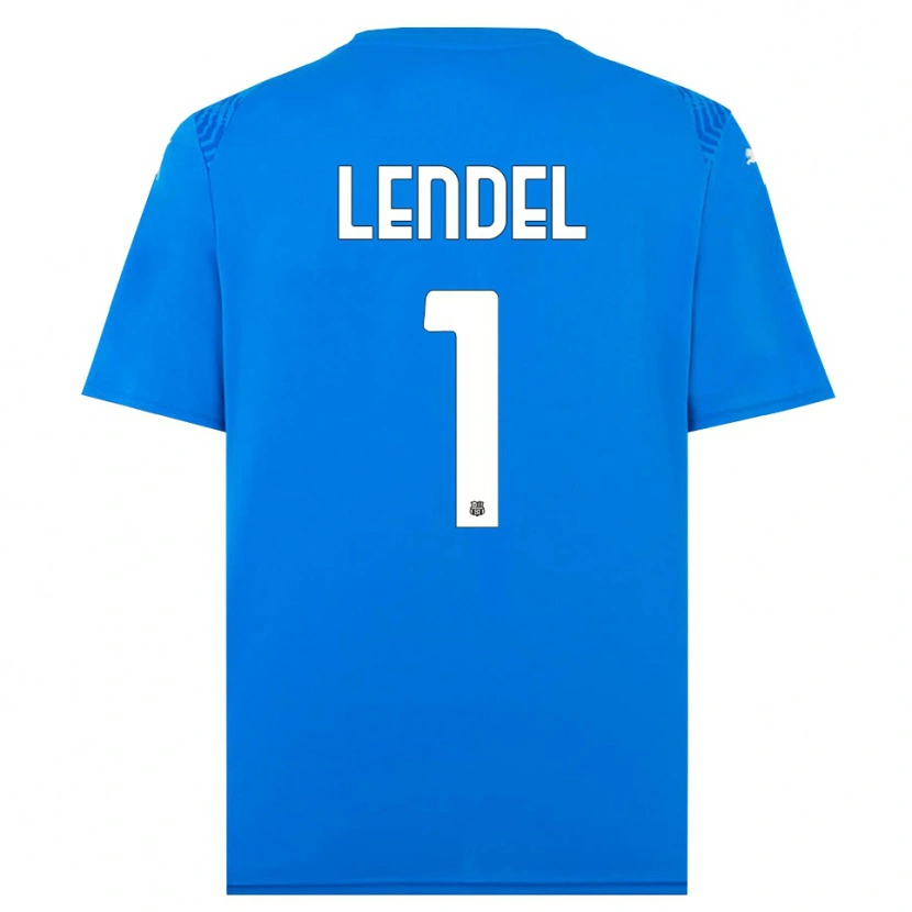 Danxen Kinderen Davide Lendel #1 Blauw Wit Keepersshirt 2025/26 T-Shirt