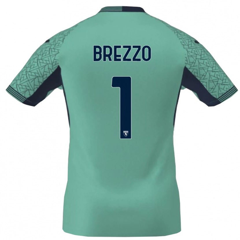 Danxen Kinderen Matteo Brezzo #1 Blauw Lagune Keepersshirt 2025/26 T-Shirt