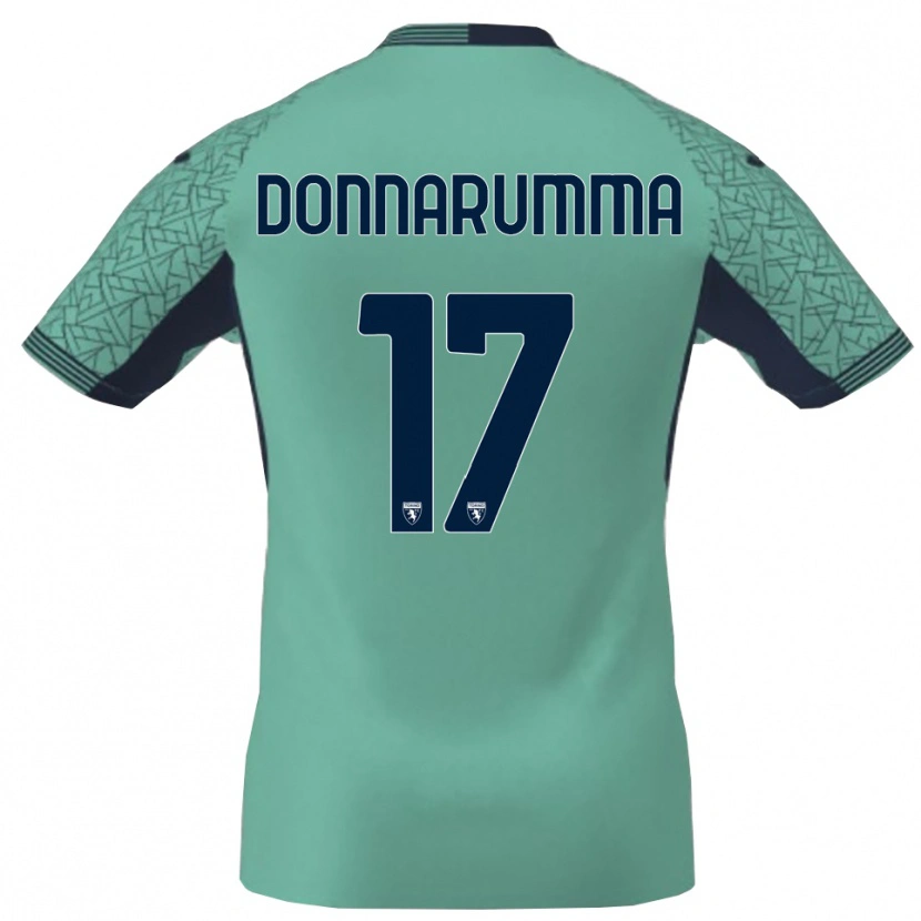 Danxen Kinderen Antonio Donnarumma #17 Blauw Lagune Keepersshirt 2025/26 T-Shirt