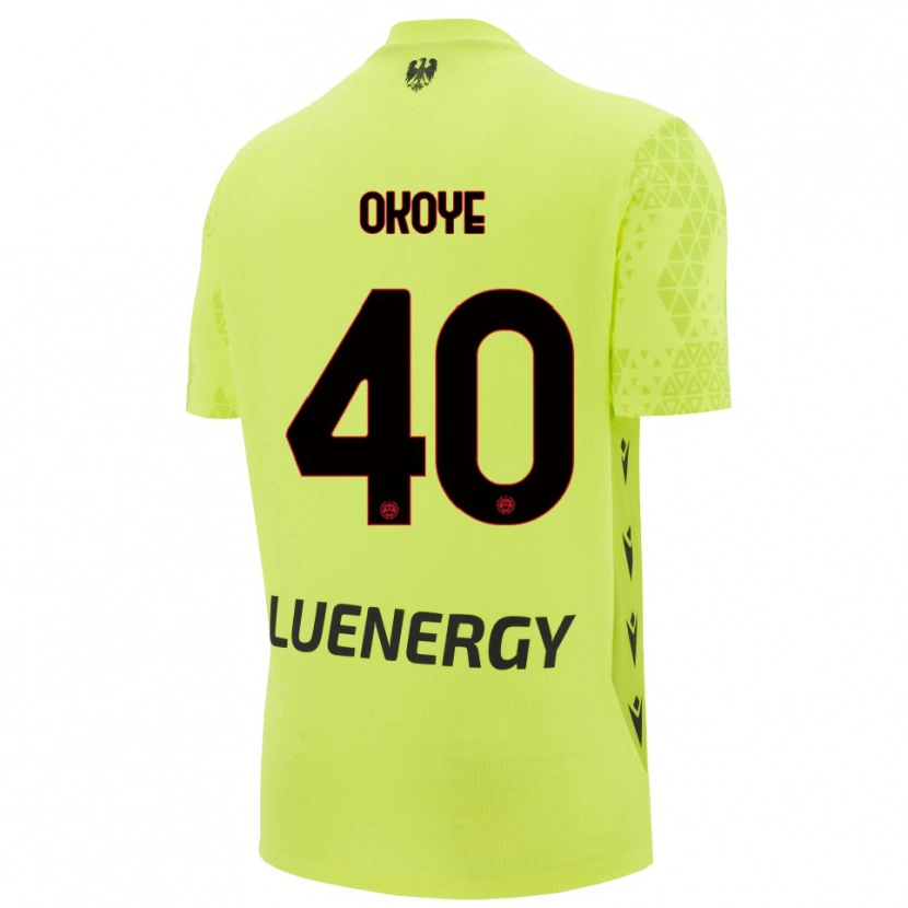 Danxen Kinderen Maduka Okoye #40 Groen Geel Zwart Keepersshirt 2025/26 T-Shirt