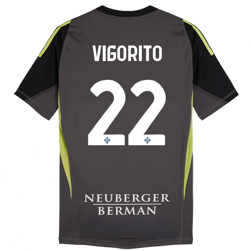 Danxen Kinderen Mauro Vigorito #22 Zwart Licht Groen Keepersshirt 2025/26 T-Shirt