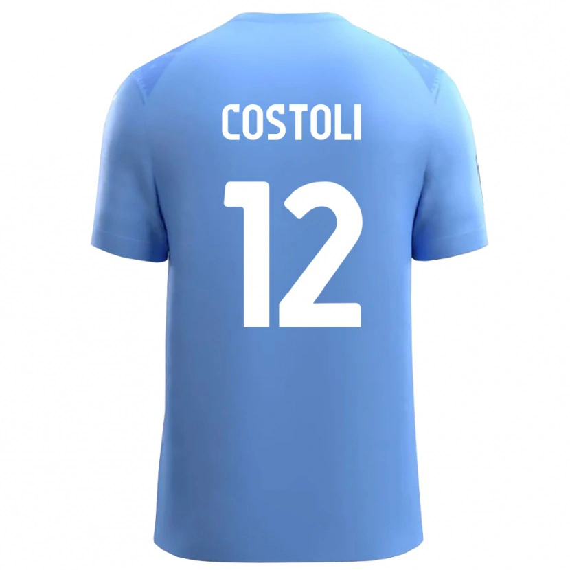 Danxen Kinderen Luca Costoli #12 Hemelsblauw Wit Keepersshirt 2025/26 T-Shirt