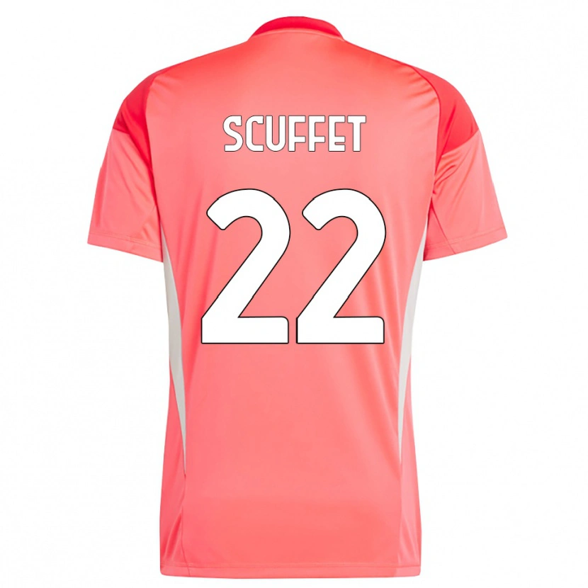 Danxen Kinderen Simone Scuffet #22 Rood Wit Keepersshirt 2025/26 T-Shirt