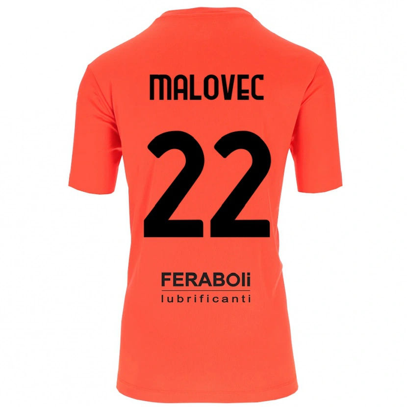 Danxen Kinderen Adrian Malovec #22 Oranje Rood Zwart Keepersshirt 2025/26 T-Shirt