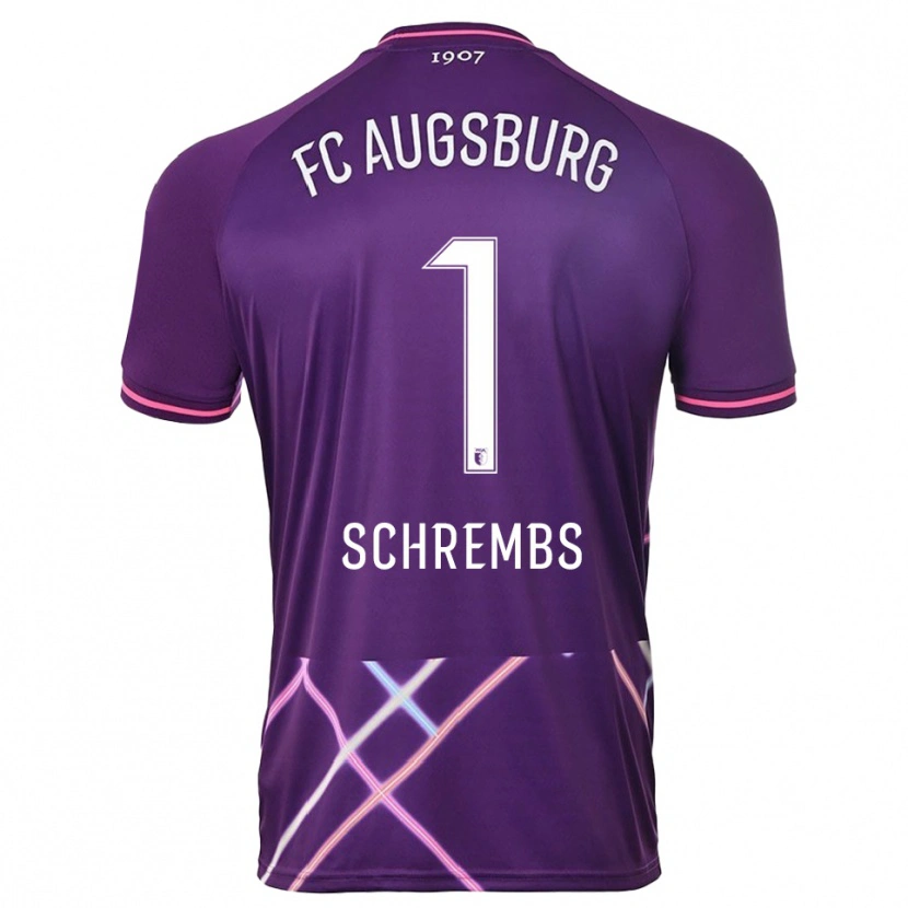 Danxen Kinderen Luis Schrembs #1 Paars Roze Keepersshirt 2025/26 T-Shirt