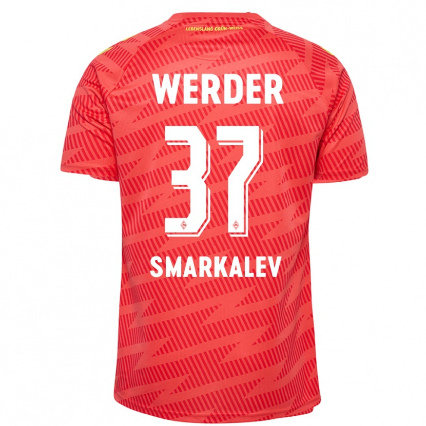 Danxen Kinderen Stefan Smarkalev #37 Rood Geel Keepersshirt 2025/26 T-Shirt