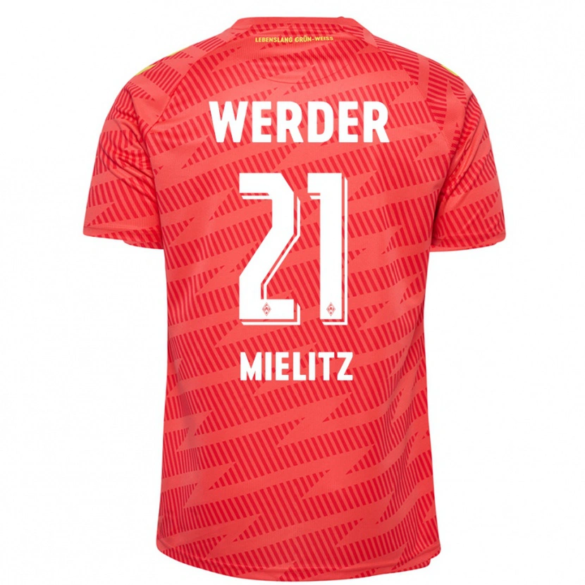 Danxen Kinderen Sebastian Mielitz #21 Rood Geel Keepersshirt 2025/26 T-Shirt