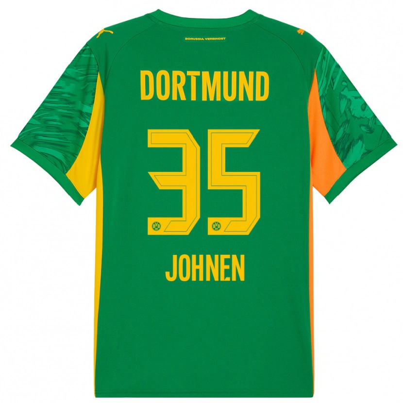 Danxen Kinderen Marcel Johnen #35 Groen Oranje Keepersshirt 2025/26 T-Shirt