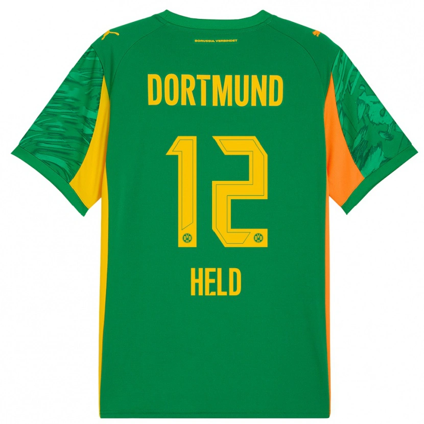 Danxen Kinderen Aaron Held #12 Groen Oranje Keepersshirt 2025/26 T-Shirt