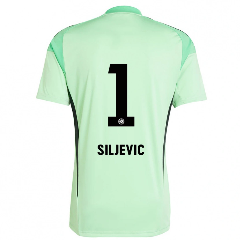 Danxen Kinderen Amil Siljevic #1 Licht Groen Zwart Keepersshirt 2025/26 T-Shirt