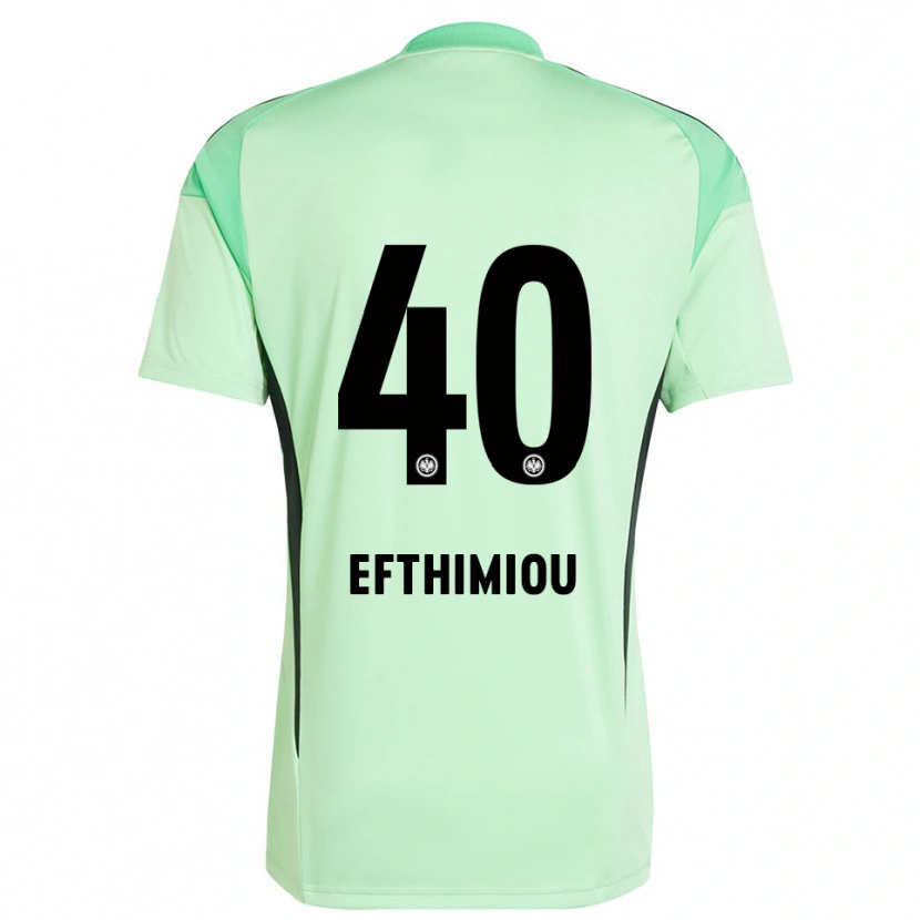 Danxen Kinderen Sissis Efthimiou #40 Licht Groen Zwart Keepersshirt 2025/26 T-Shirt