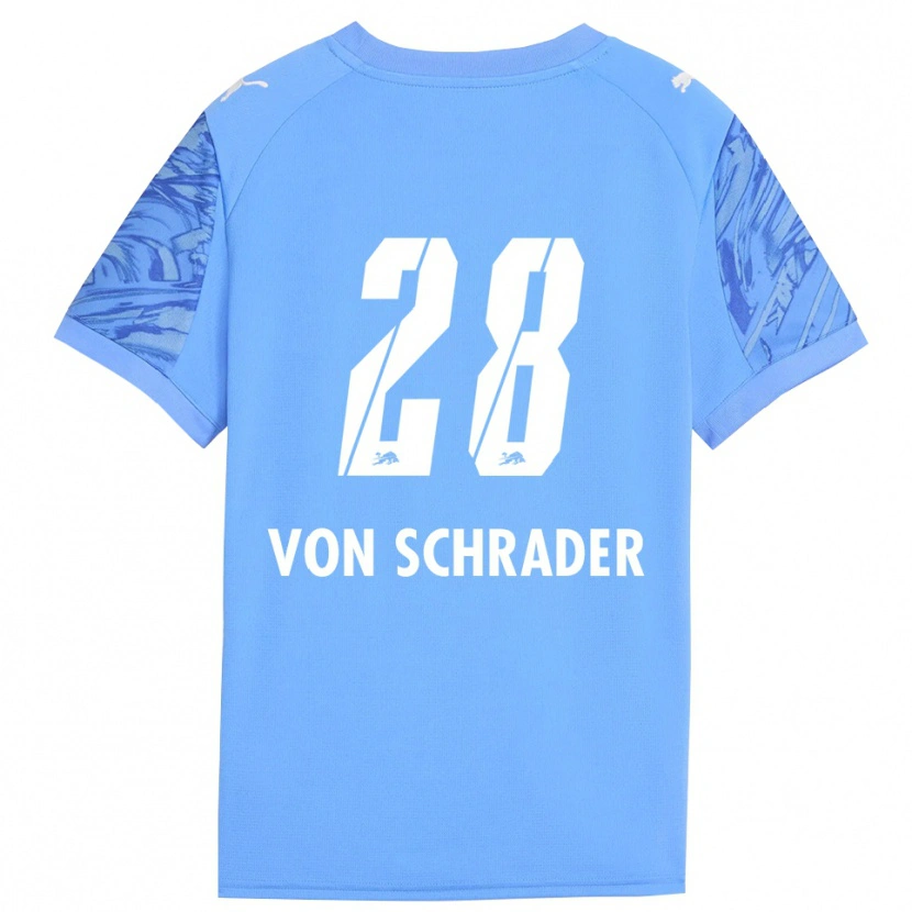 Danxen Kinderen Lina Von Schrader #28 Koninklijk Blauw Rood Keepersshirt 2025/26 T-Shirt