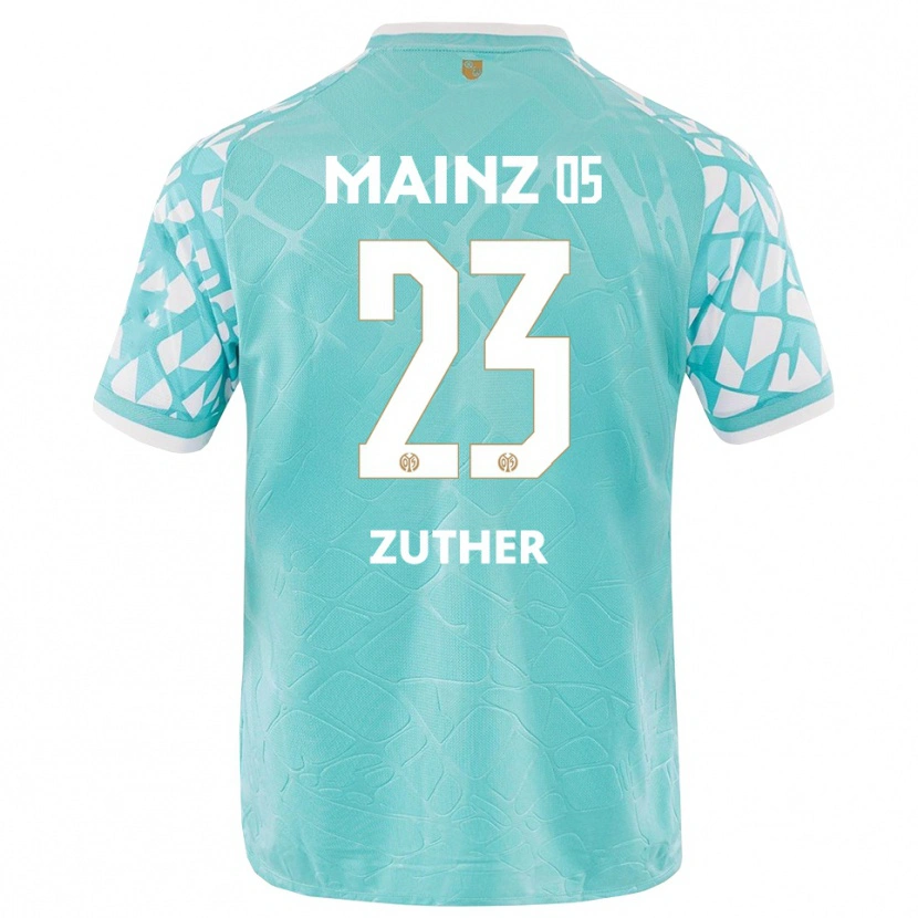 Danxen Kinderen Pit Zuther #23 Turquoise Wit Keepersshirt 2025/26 T-Shirt